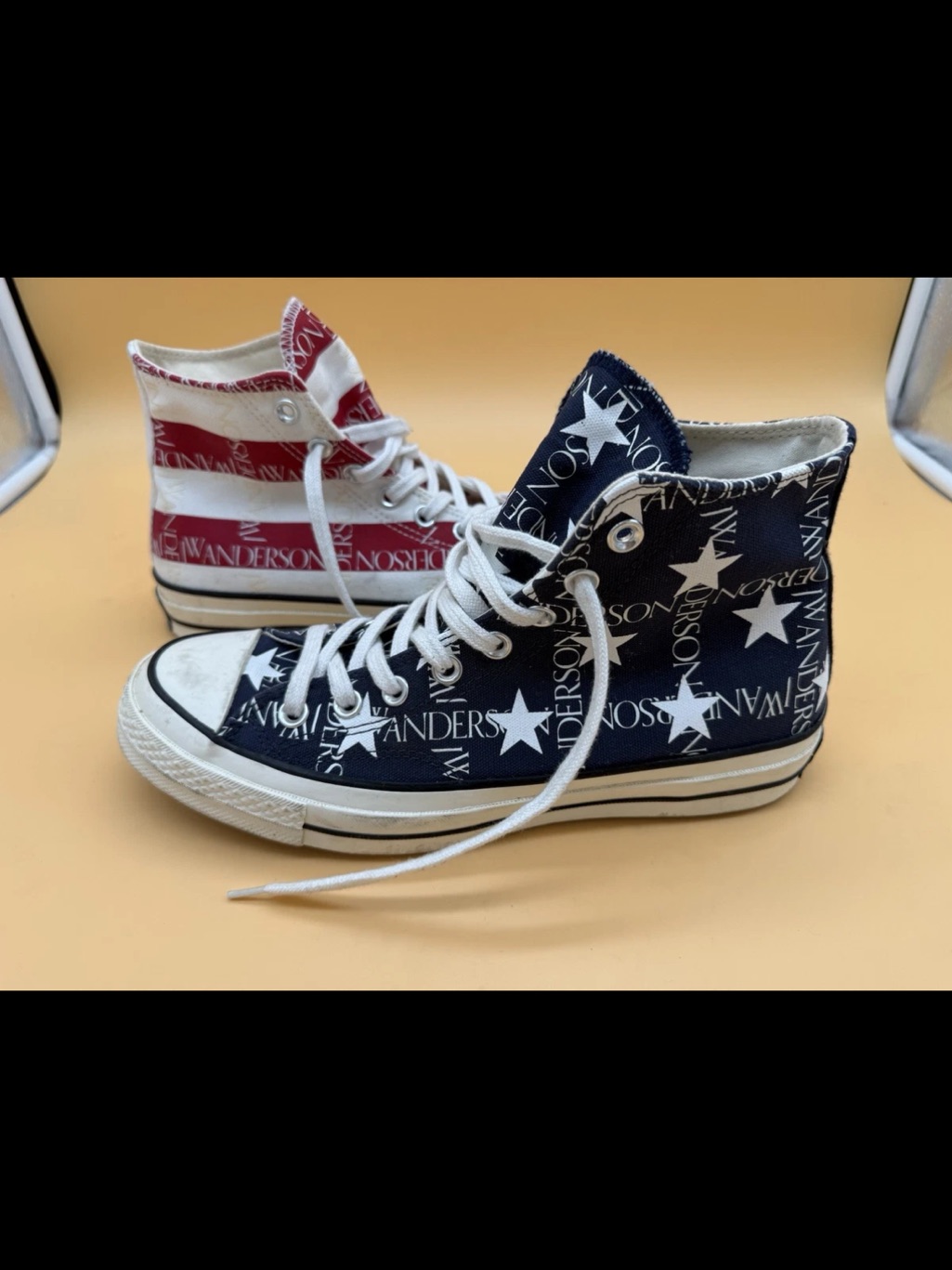 Converse X Jw Anderson Chuck 70 High Top Sneakers Stars Stripes Size Us 9.5 W
